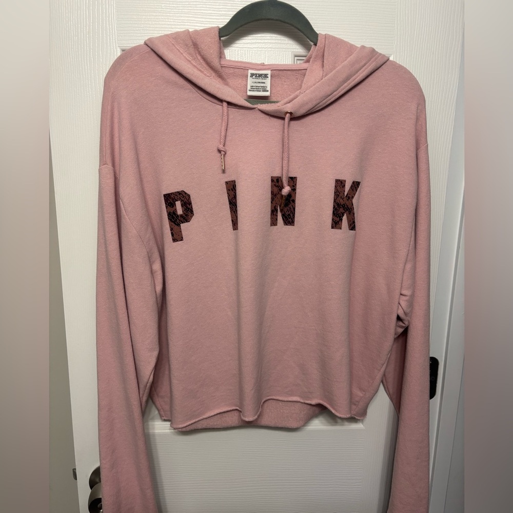 Victoria’s Secret Pink hooded sweatshirt SZ L EUC